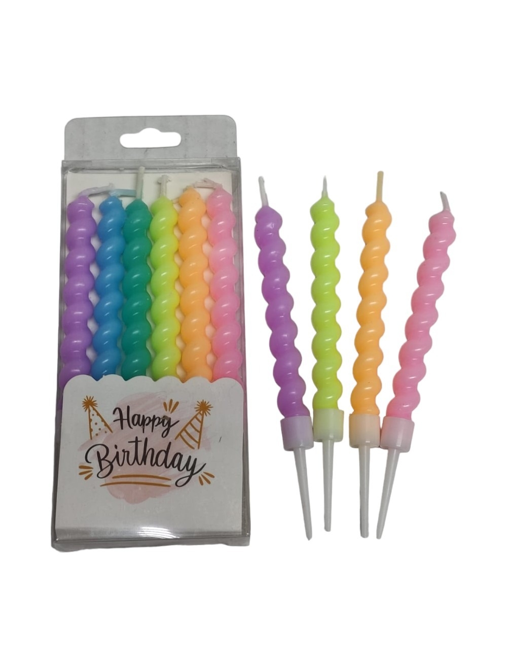 VELA COLORES PASTEL X6 UNIDADES