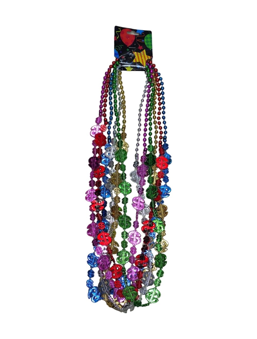 COLLAR METALIZADO SIGNO PESOS COLORES SURTIDOS X1 UND