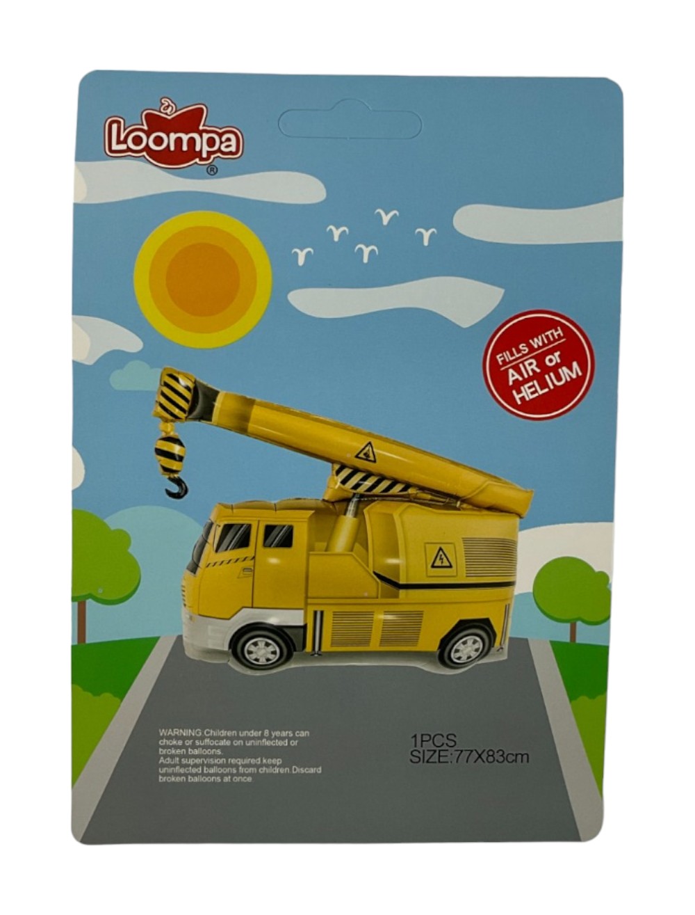 GLOBO METALIZADO CARRO, CONSTRUCCION ESCAVADORA 