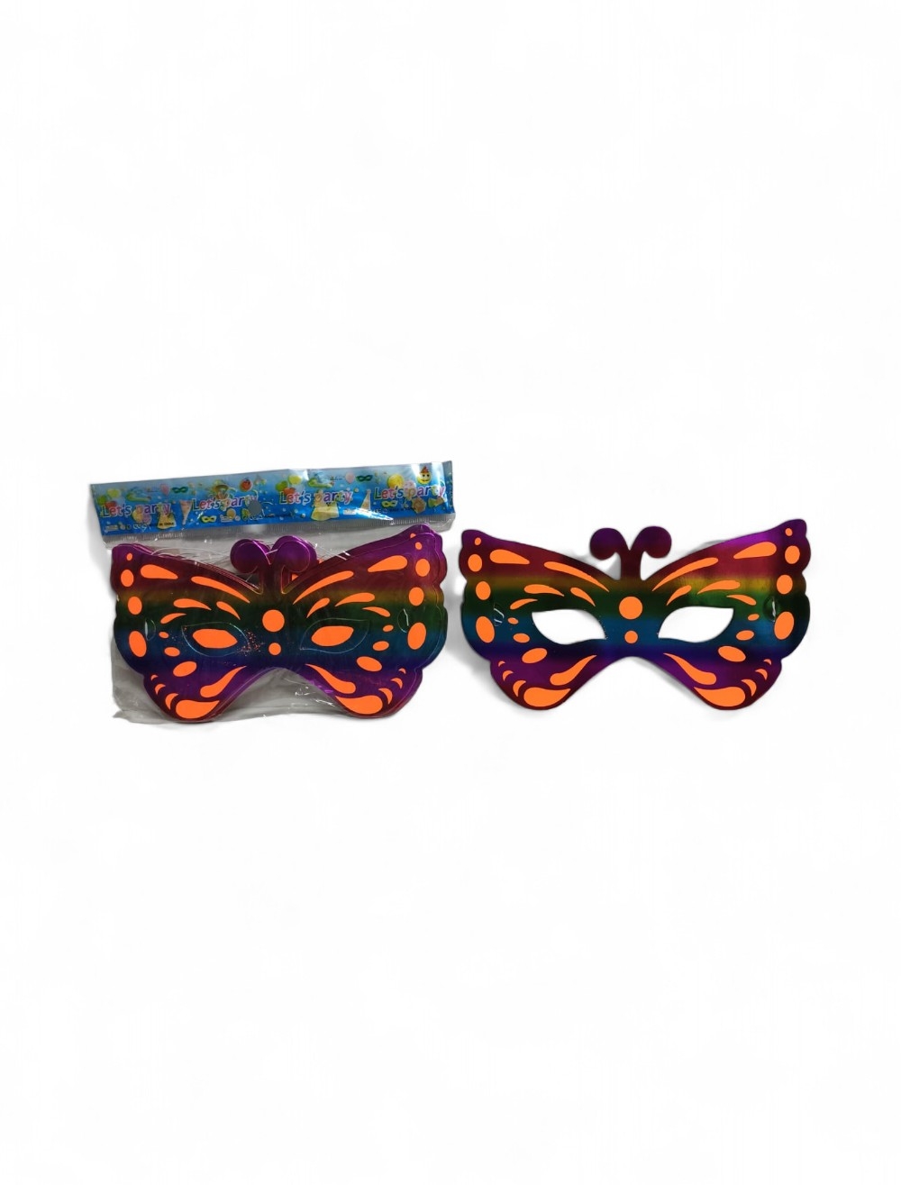 ANTIFAZ DE CARTON NEON NARANJA X 12  UNIDADES UNIUMPA