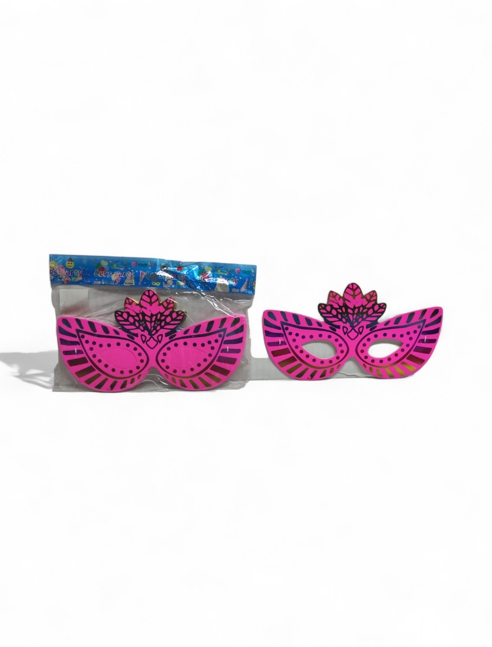 ANTIFAZ DE CARTON NEON ROSADO X 12 UNIDADES UNIUMPA