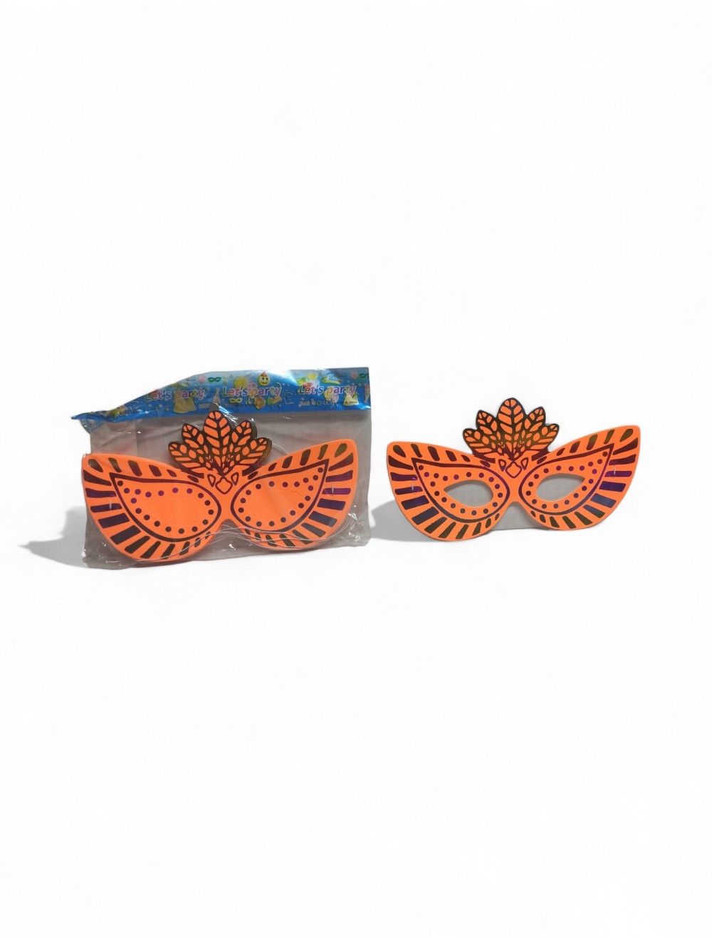 ANTIFAZ  DE CARTON NEON NARANJA X 12 UNIDADES UNIUMPA