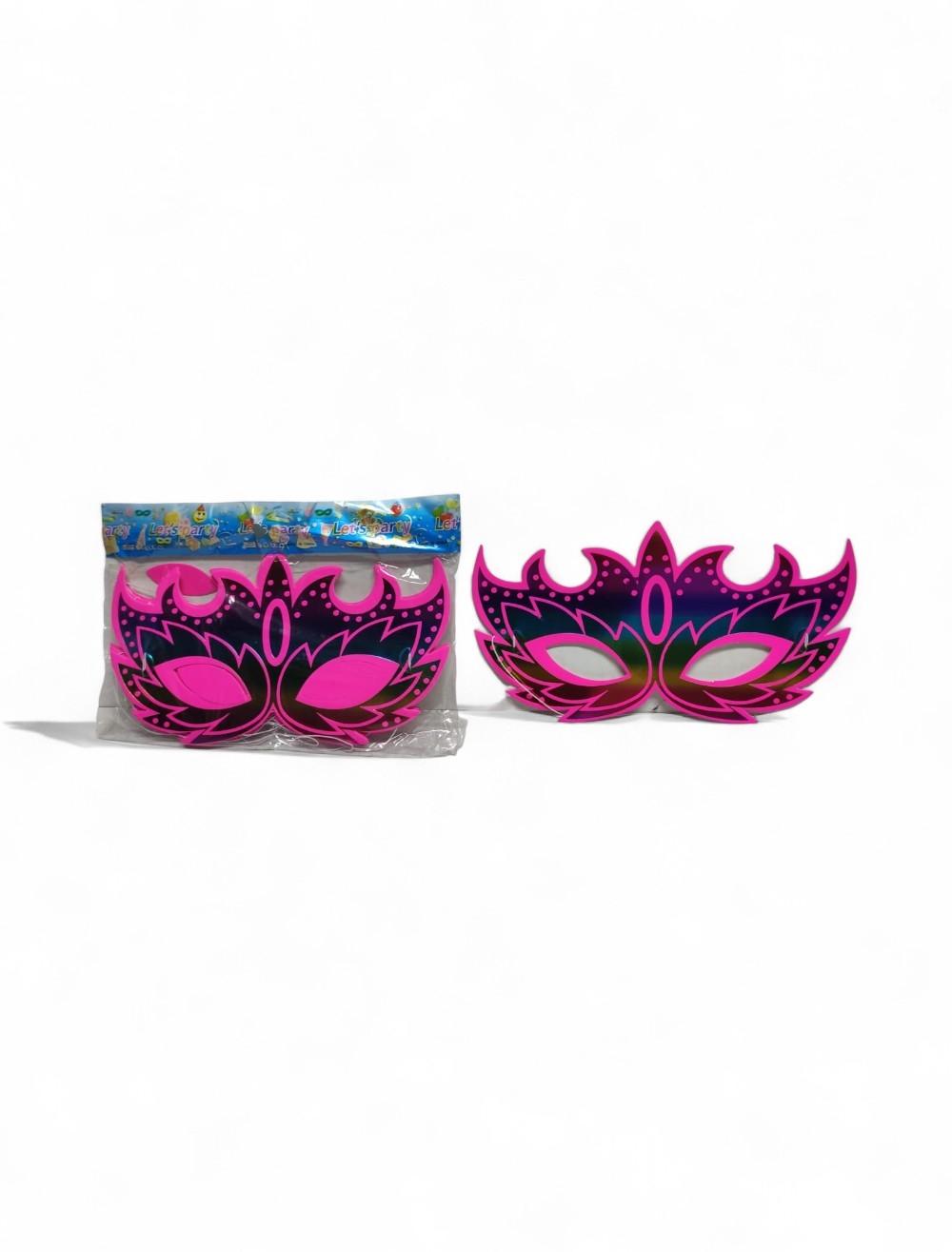 ANTIFAZ  DE CARTON NEON FUCSIA X 12 UNIDADES UNIUMPA
