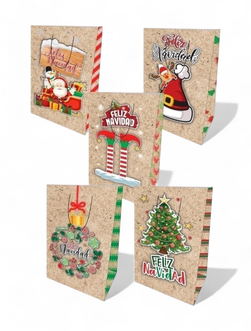 BOLSA CARTON NAVIDAD MEDIANA