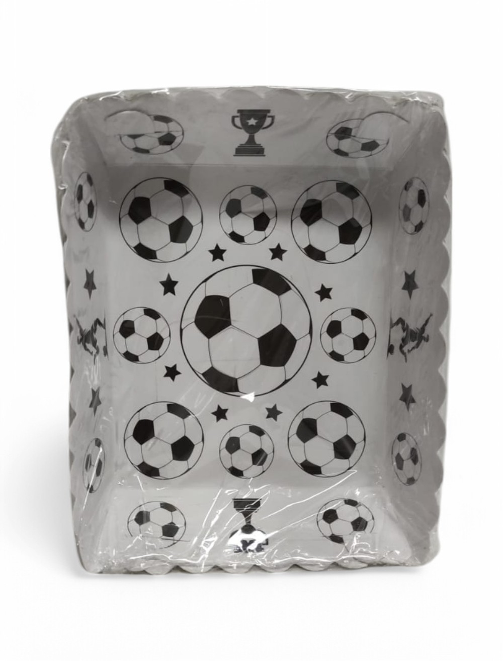TORTERA FUTBOL BLANCA X 12 UNIDADES
