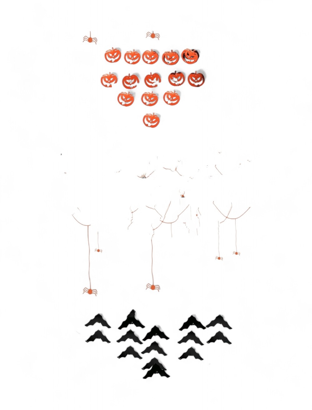 CORTINA HALLOWEEN MURCIELAGOS ,CALABAZAS EDUAR