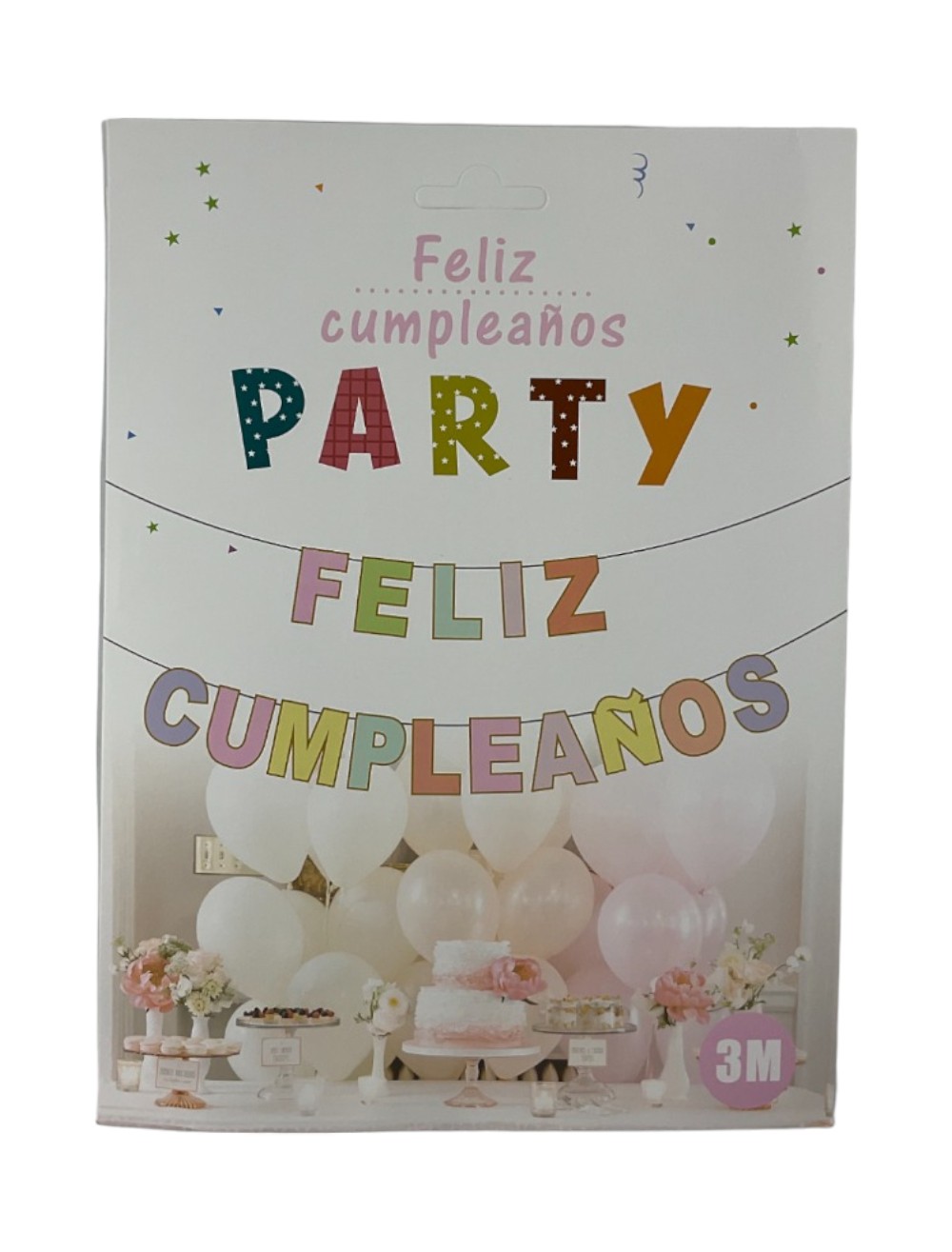 LETRERO FELIZ CUMPLEAÑOS COLOR PASTEL 