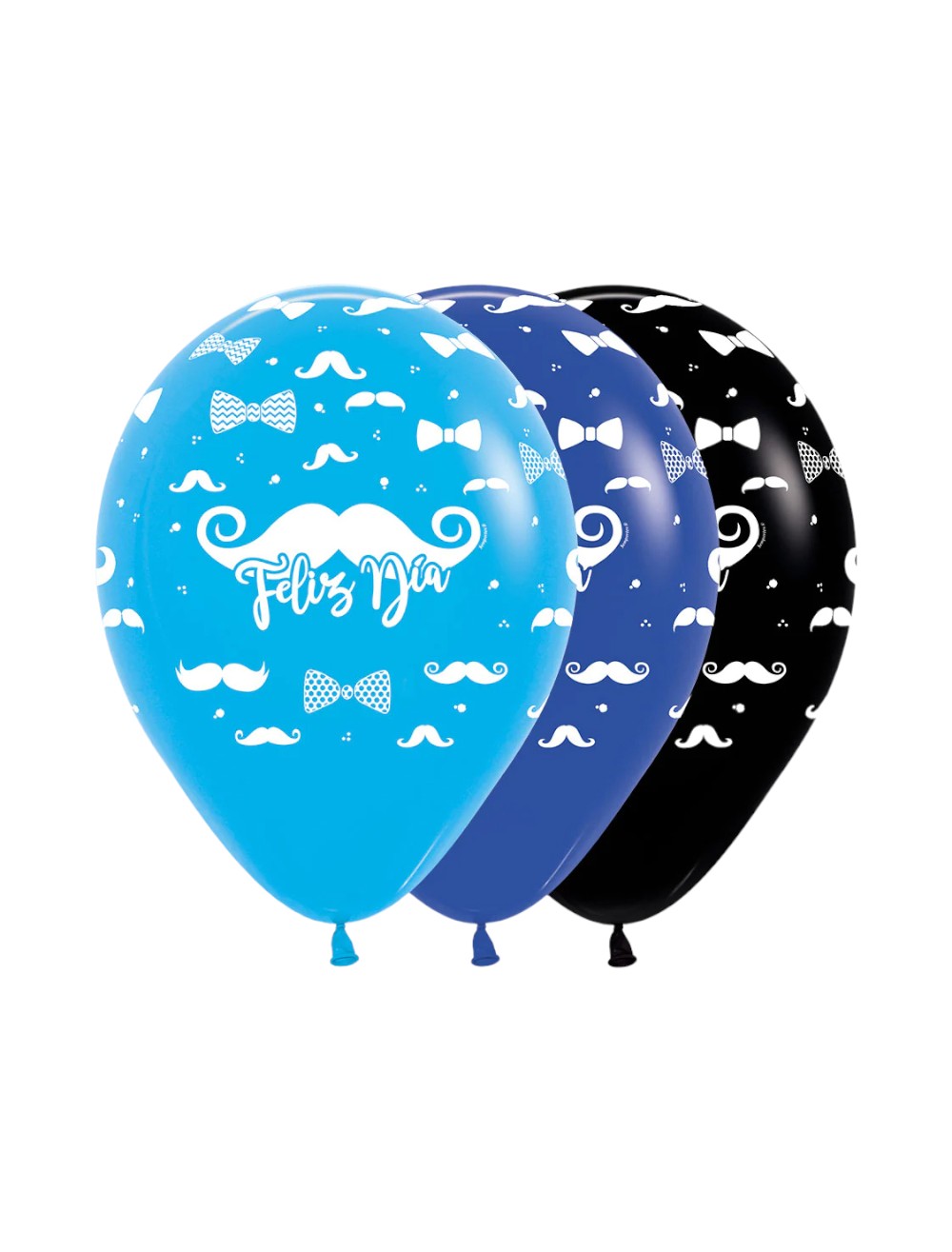 GLOBO LATEX R12X12 FASHION FELIZ DIA BIGOTES SEMPERTEX