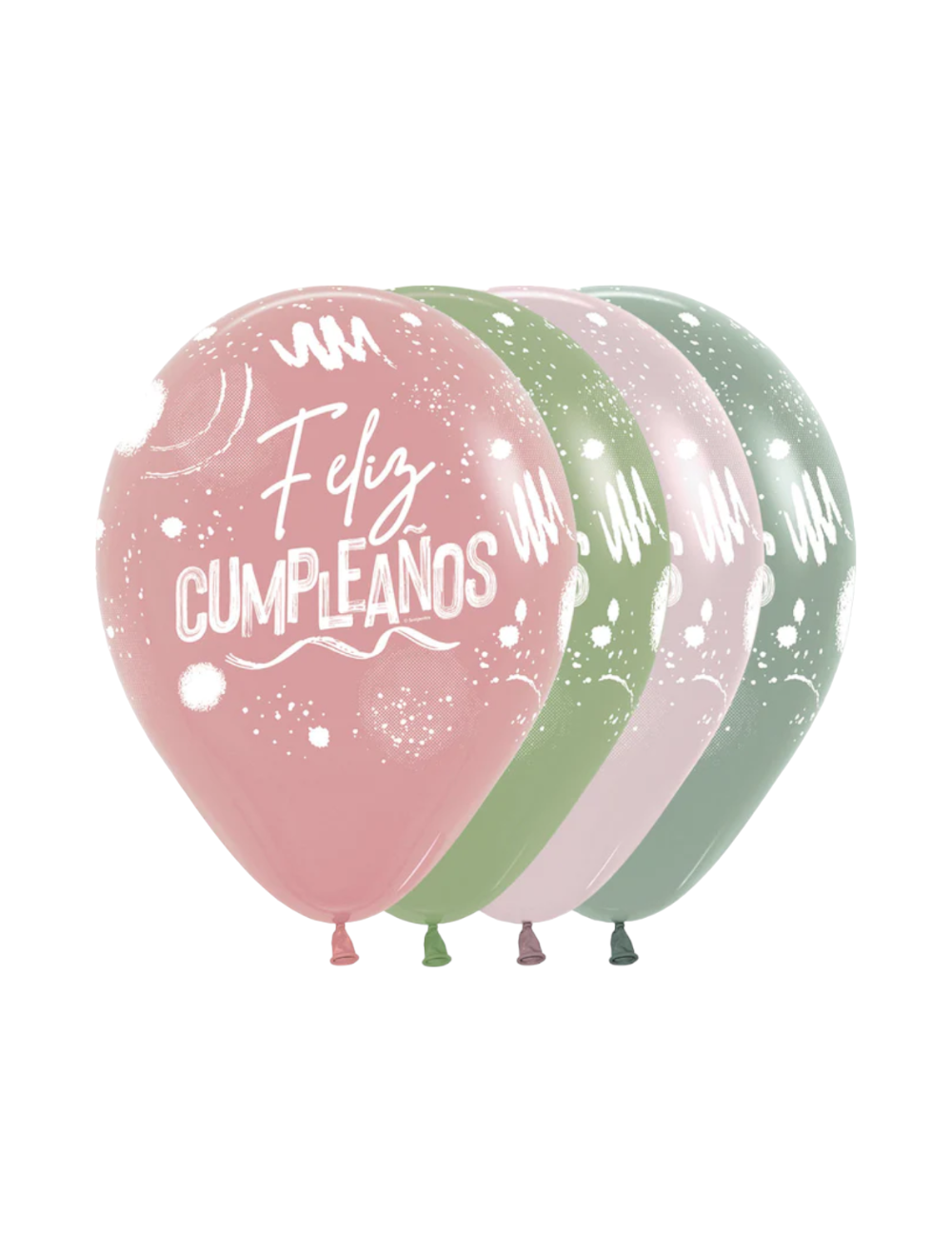 GLOBO LATEX R12X12 FASHION FELIZ CUMPLEAÑOS  PASTEL DUSK SEMPERTEX